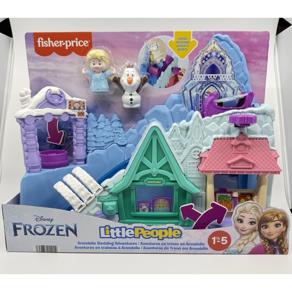 FISHER-PRICE LITTLE PEOPLE - DISNEY FROZEN ARENDELLE SLEDDING ADVENTURES - NEW!